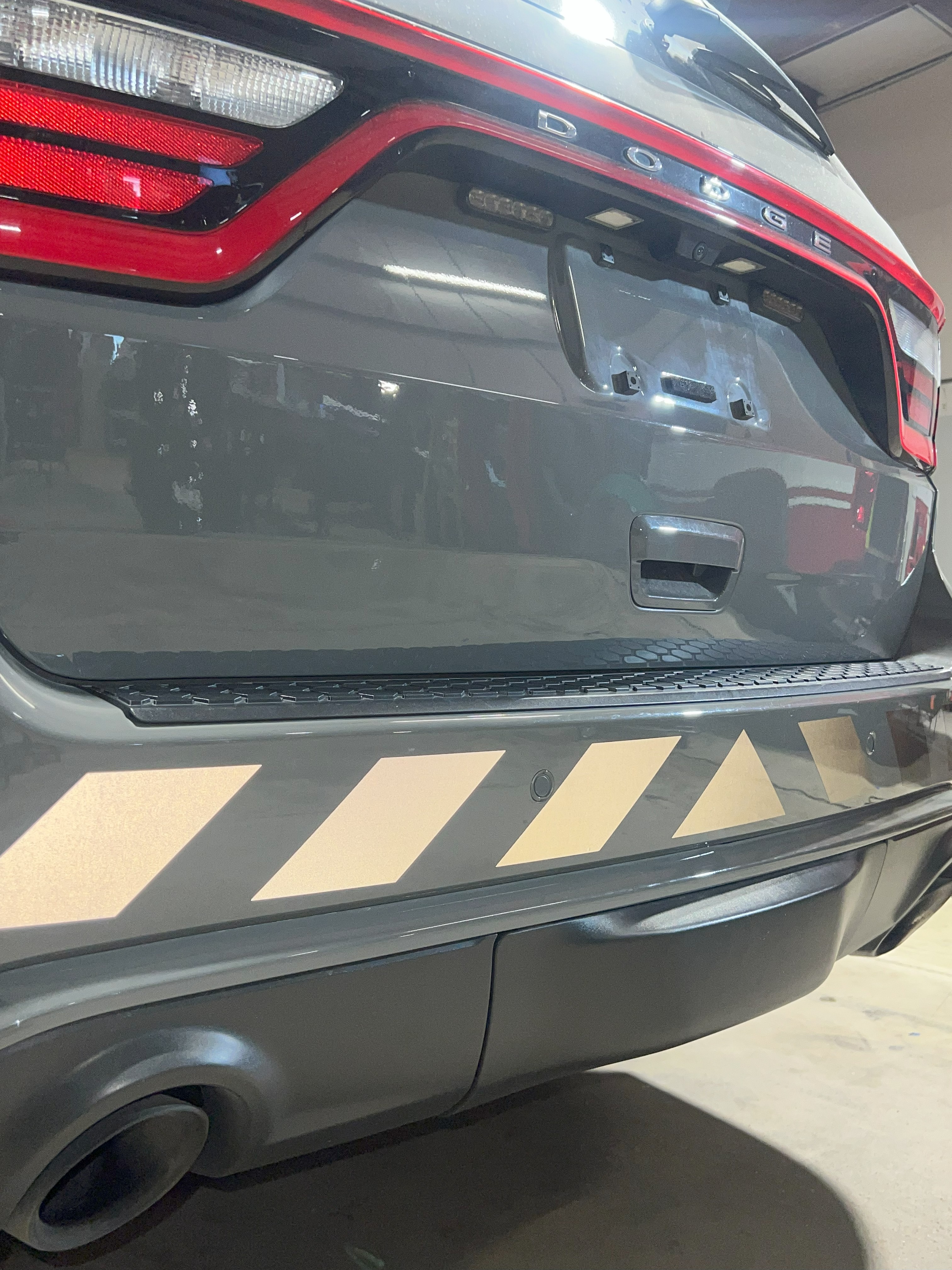 Reflective Chevron Vinyl Decal Panel 3.5”x 53” - Dodge Durango (RED/WHITE/BLACK) - Image 11