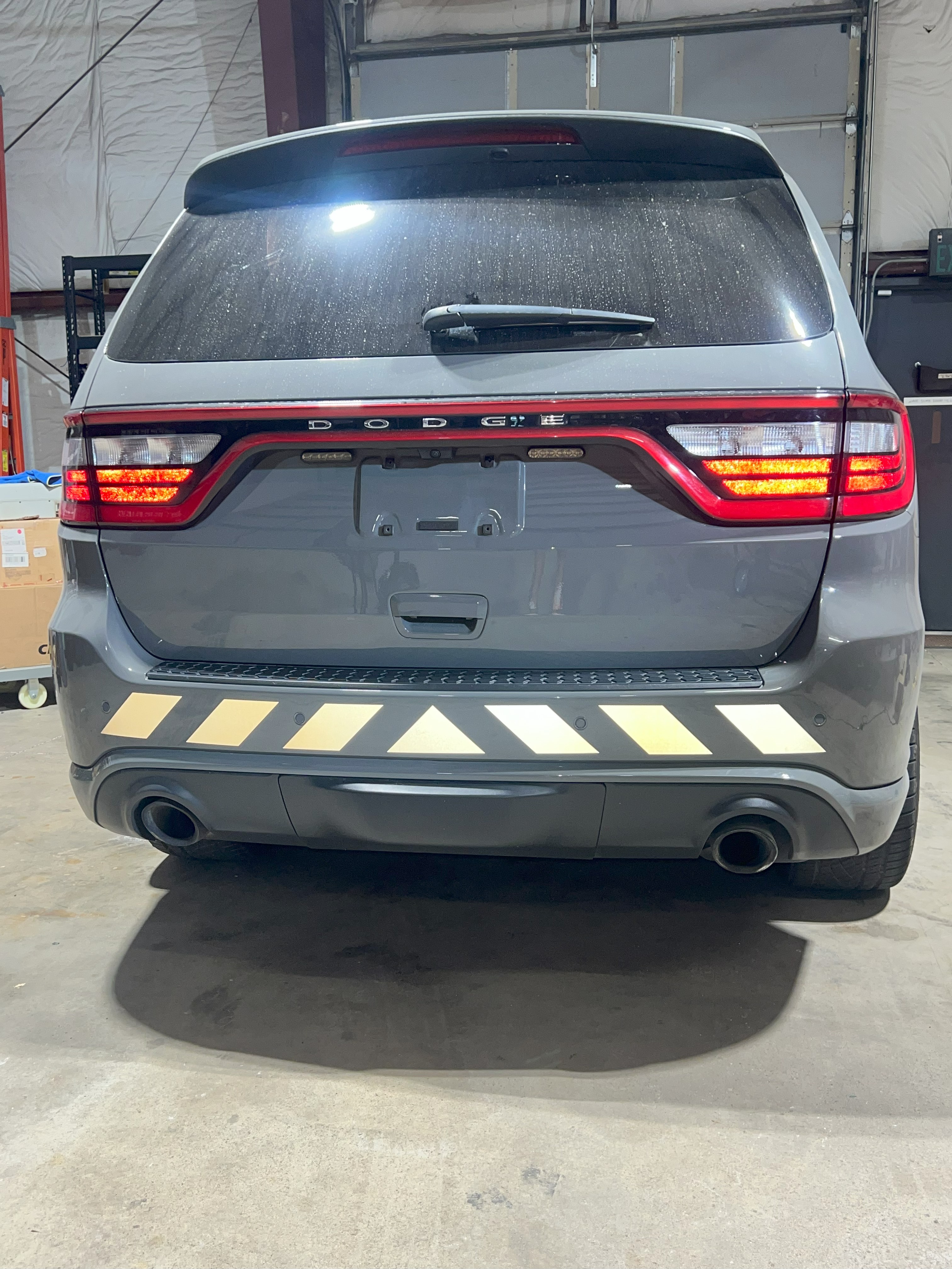 Reflective Chevron Vinyl Decal Panel 3.5”x 53” - Dodge Durango (RED/WHITE/BLACK) - Image 10