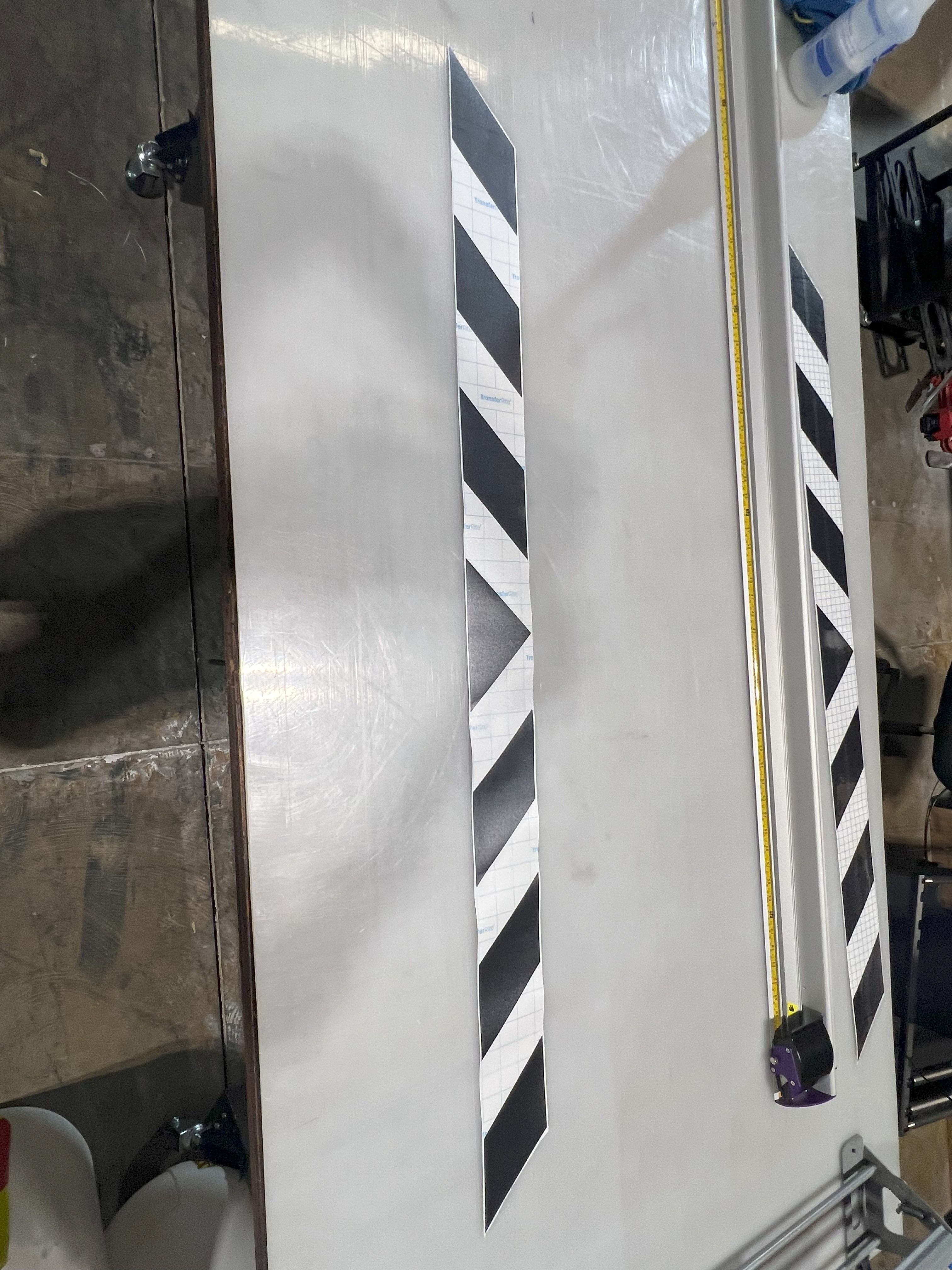 Reflective Chevron Vinyl Decal Panel 3.5”x 53” - Dodge Durango (RED/WHITE/BLACK) - Image 9