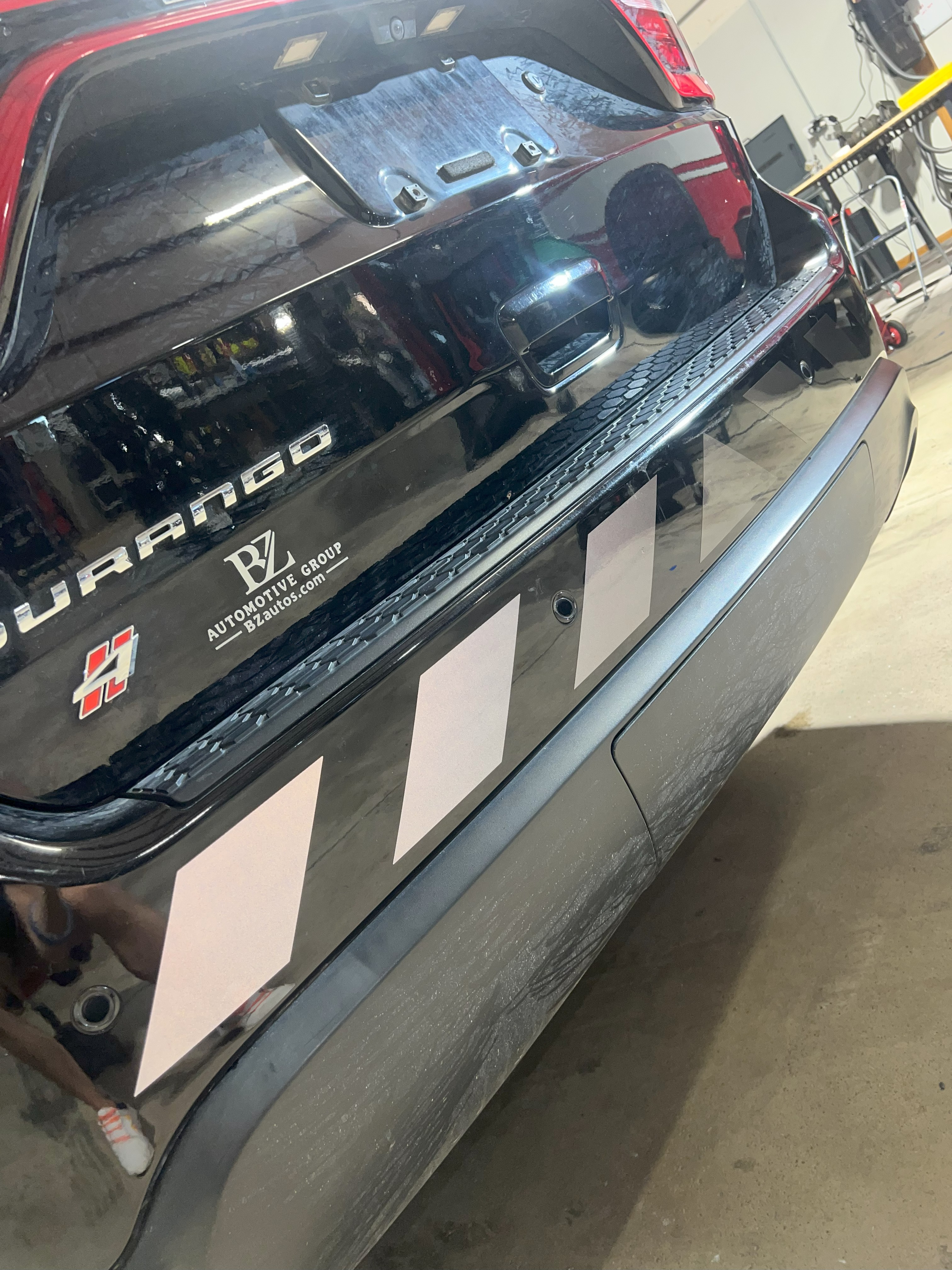 Reflective Chevron Vinyl Decal Panel 3.5”x 53” - Dodge Durango (RED/WHITE/BLACK) - Image 2